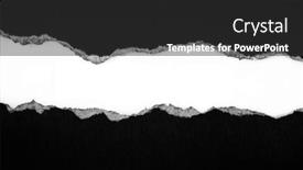  Presentation with black paper - Slide set with ripped-black-paper-on-plain background and a dark gray colored foreground