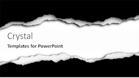  Presentation with black paper - Presentation design featuring ripped-black-paper-on-plain background and a white colored foreground