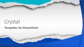  Presentation with blue plain - Colorful PPT theme enhanced with ripped-blue-paper-on-plain backdrop and a white colored foreground