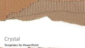  Presentation with corrugated cardboard - PPT theme having ripped edges on corrugated cardboard background and a white colored foreground