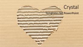  Presentation with corrugated cardboard - Audience pleasing slide deck consisting of ripped heart shaped corrugated cardboard backdrop and a lemonade colored foreground