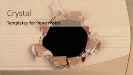  Presentation with black hole - Theme consisting of ripped-hole-in-cardboard-package background and a lemonade colored foreground