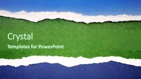  Presentation with rip paper - Beautiful presentation theme featuring ripped in sheets of paper backdrop and a  colored foreground