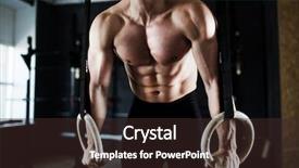  Presentation with workout - PPT theme having ripped male torso with define background and a wine colored foreground