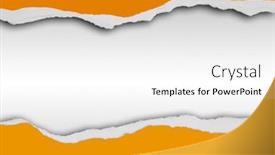  Presentation with orange - Slide set consisting of ripped-orange-paper-on-white background and a white colored foreground