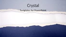  Presentation with torn paper - Presentation theme enhanced with ripped paper on blue background background and a lemonade colored foreground