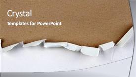  Presentation with space - Amazing slides having ripped paper space for copy backdrop and a coral colored foreground