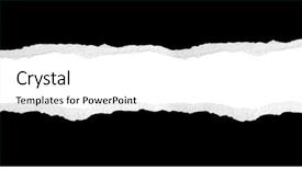  Presentation with paper - PPT layouts enhanced with ripped paper space for copy background and a white colored foreground
