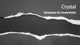  Presentation with rip paper - PPT theme featuring ripped paper space for copy background and a dark gray colored foreground