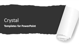  Presentation with black paper - PPT layouts with ripped-paper-with-black-background background and a dark gray colored foreground