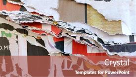  Presentation with wall street - Audience pleasing theme consisting of ripped-posters-on-a-street backdrop and a red colored foreground