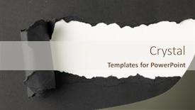  Presentation with black paper texture black - Slide deck featuring ripped-up-piece-of-black background and a sky blue colored foreground