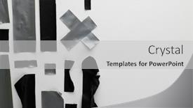  Presentation with black paper texture black - PPT theme featuring ripped-up-pieces-of-black background and a light gray colored foreground