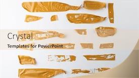  Presentation with orange abstract - Slide set with ripped-up-pieces-of-orange background and a lemonade colored foreground