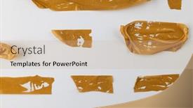  Presentation with orange abstract - Theme consisting of ripped-up-pieces-of-orange background and a soft green colored foreground