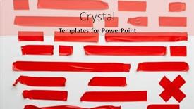  Presentation with abstract red - Slide deck enhanced with ripped-up-pieces-of-red background and a coral colored foreground