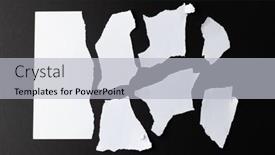  Presentation with black paper texture black - Slide deck having ripped-up-pieces-of-white background and a light gray colored foreground