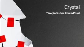  Presentation with black paper texture black - Presentation theme with ripped-up-pieces-of-white background and a dark gray colored foreground