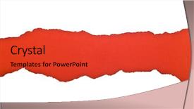  Presentation with torn paper - PPT layouts having ripped white paper background and a red colored foreground