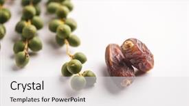  Presentation with bunch - Amazing presentation design having undip - bunch of tender green dates backdrop and a pink colored foreground