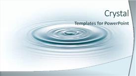  Presentation with water drop - Colorful slide deck enhanced with ripple - drop of water on white backdrop and a sky blue colored foreground