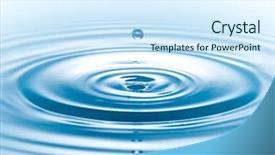  Presentation with water drop - PPT layouts with ripple - drop of water on white background and a sky blue colored foreground