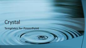  Presentation with water droplet - Presentation consisting of ripple - droplet falling in blue water background and a light blue colored foreground