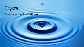  Presentation with ripple - Presentation consisting of ripple - water drop background and a light blue colored foreground