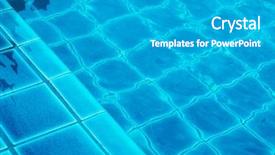  Presentation with ripple effect - Colorful PPT theme enhanced with ripple effect - blue water in the pool backdrop and a teal colored foreground