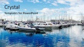 Presentation with mangrove avicenia marina - Audience pleasing slide set consisting of ripple effect - boats and yachts in alicante backdrop and a light blue colored foreground