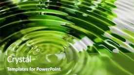  Presentation with ripple effect - PPT theme enhanced with ripple effect - bright abstract green water background background and a tawny brown colored foreground