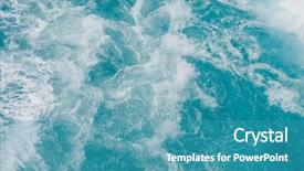 Presentation with ripple effect - Presentation theme having ripple effect - foamy water background background and a teal colored foreground