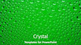  Presentation with water drops - Beautiful slides featuring ripple effect - green water drops background close backdrop and a shamrock green colored foreground