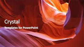  Presentation with ripple effect - Presentation design featuring ripple effect - scenic color slot canyon antelope background and a crimson colored foreground