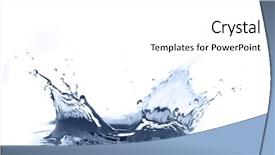  Presentation with ripple effect - PPT theme with ripple effect - water splashing isolated on white background and a white colored foreground