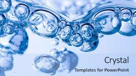  Presentation with water wave - Beautiful presentation theme featuring ripple effect - water wave transparent surface backdrop and a light blue colored foreground