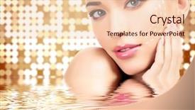  Presentation with ripple effect - Cool new theme with ripple effect - young female with clean fresh backdrop and a lemonade colored foreground