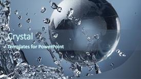  Presentation with water drop - Cool new slides with ripple world - glass globe planet in drop backdrop and a ocean colored foreground