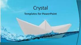  Presentation with water ripple - Presentation featuring ripple world - paper boat floating background and a light blue colored foreground