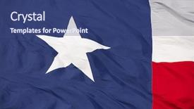  Presentation with texas state flag - Beautiful presentation featuring rippled state flag of texas backdrop and a ocean colored foreground