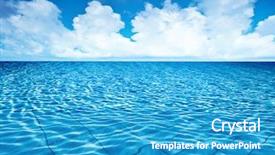  Presentation with blue water - Presentation consisting of rippled texture and pattern swimming background and a teal colored foreground