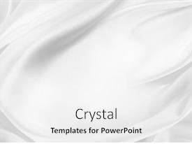 Rippled White Silk Fabric Texture PPT template 71 | CrystalGraphics