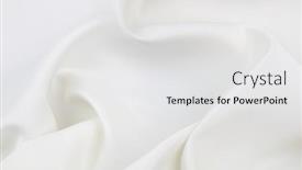  Presentation with rippled white silk - Presentation consisting of rippled-white-silk-fabric-texture background and a white colored foreground