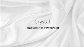  Presentation with rippled white silk - Slide set with rippled-white-silk-fabric-texture background and a white colored foreground