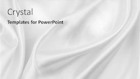  Presentation with rippled white silk - PPT theme consisting of rippled-white-silk-fabric-texture background and a white colored foreground