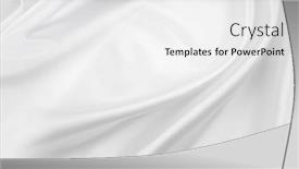  Presentation with rippled white silk - Presentation design having rippled-white-silk-fabric-texture background and a white colored foreground