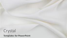  Presentation with rippled white silk - Presentation theme having rippled-white-silk-fabric-texture background and a light gray colored foreground