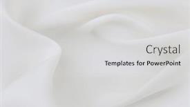  Presentation with rippled white silk - Theme enhanced with rippled-white-silk-fabric-texture background and a light gray colored foreground