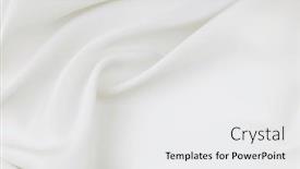  Presentation with rippled white silk - PPT theme enhanced with rippled-white-silk-fabric-texture background and a white colored foreground