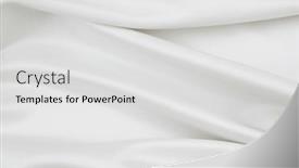  Presentation with rippled white silk - Slide deck having rippled-white-silk-fabric-texture background and a light gray colored foreground